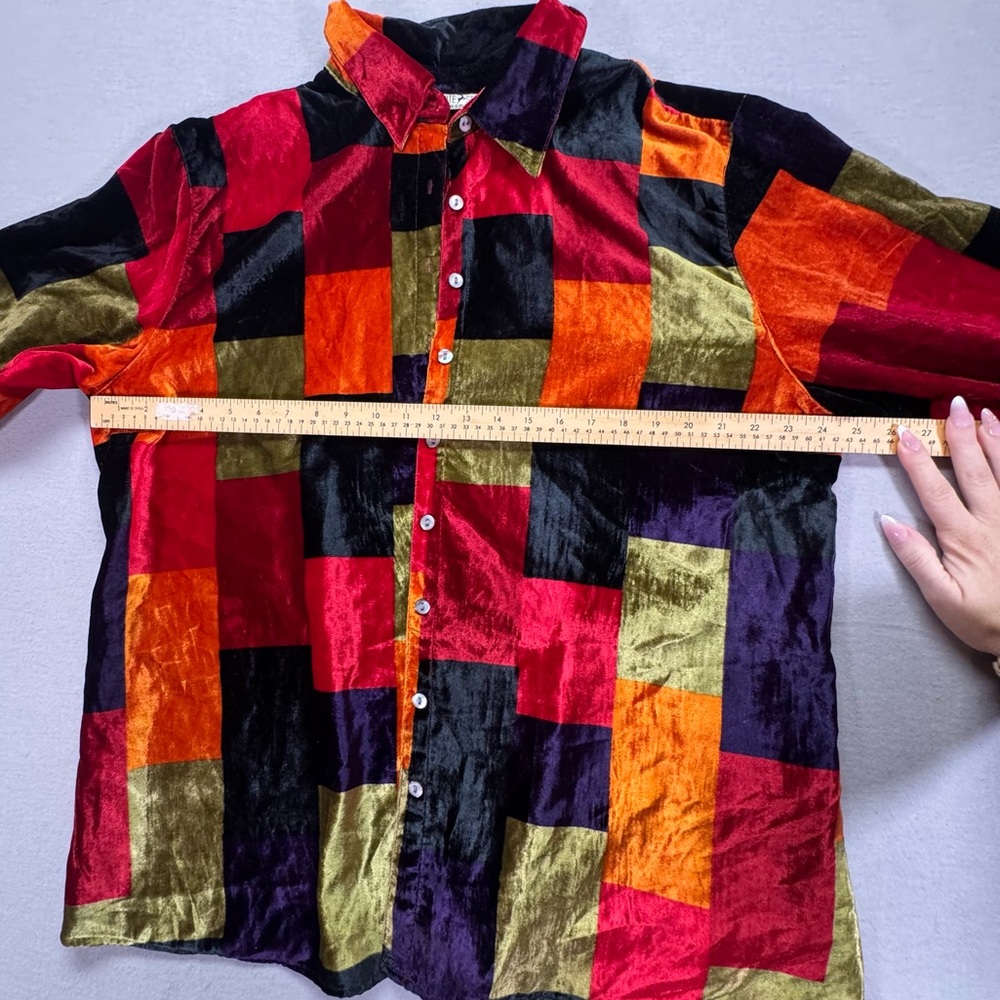 White Stag Vibrant Patchwork Button Down Shirt - image 3